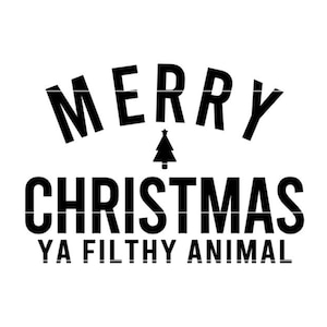 Feliz Natal Ya Filthy Animal SVG, Home Alone SVG, Natal SVG, Natal vintage dos anos 90 svg, Universidade de Natal Feio svg png dxf jpg