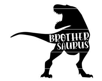 Bothersaurus Jurasskicked SVG, Brother Dinosaur SVG, PNG, dxf, jpg, familjedinosauriefödelsedagströjaidé