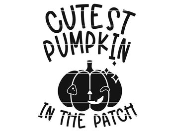 La calabaza más linda en el parche SVG, Kids Halloween Pumpkin Picking Onesie SVG, Halloween Cricut Cut File, SVG, png, jpg, dxf