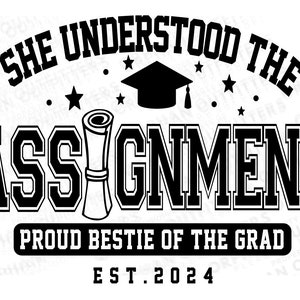Ze begreep de opdracht Trotse Bestie van de Grad SVG, PDF, JPG, png, Afstuderen partij shirt bestand, Afstuderen familie bijpassende SVG