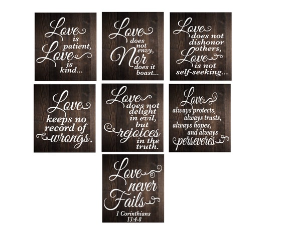 Download Wedding Ceremony Decor Love Is Patient Love Is Kind Ceremony Etsy