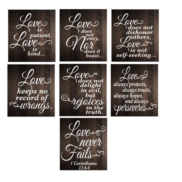 Wedding Ceremony Decor Love is Patient Love is Kind Ceremony Sign Digital Cut File - SVG, 8x10 PNG