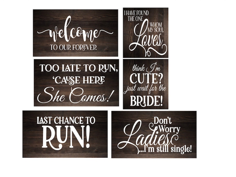 Wedding Decor Ceremony Welcome Sign SVG Bundle Rustic | Etsy
