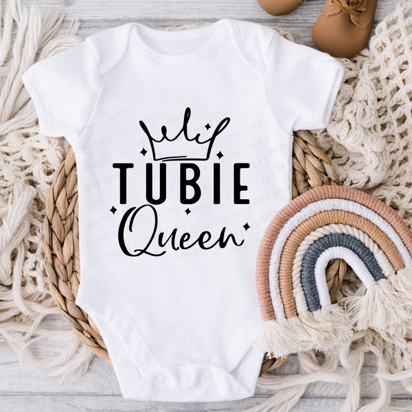 Tubie Queen SVG, NICU Graduate Cut File, CHD svg, Premature Newborn Preemie Baby Coming Home Outfit, Tube fed little girl shirt, fed is best