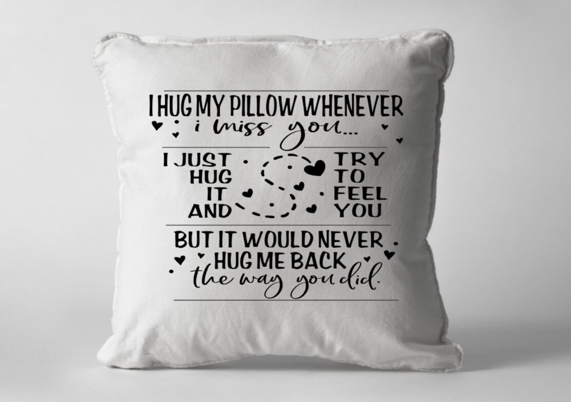 I hug my clearance pillow