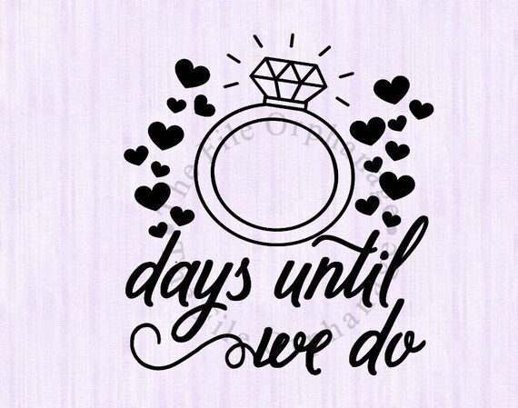 Bridal Gift Engagement Gift Idea Diy Wedding Countdown Sign Etsy