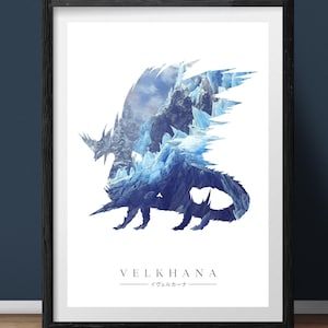 Velkhana - Monster Hunter - Stampe A4 - A3 - A2 - A1 - Arte murale