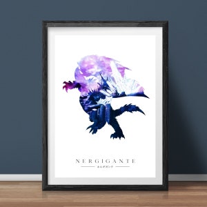 Nergigante - Monster Hunter - Prints A4 - A3 - A2 - A1 - Wall Art