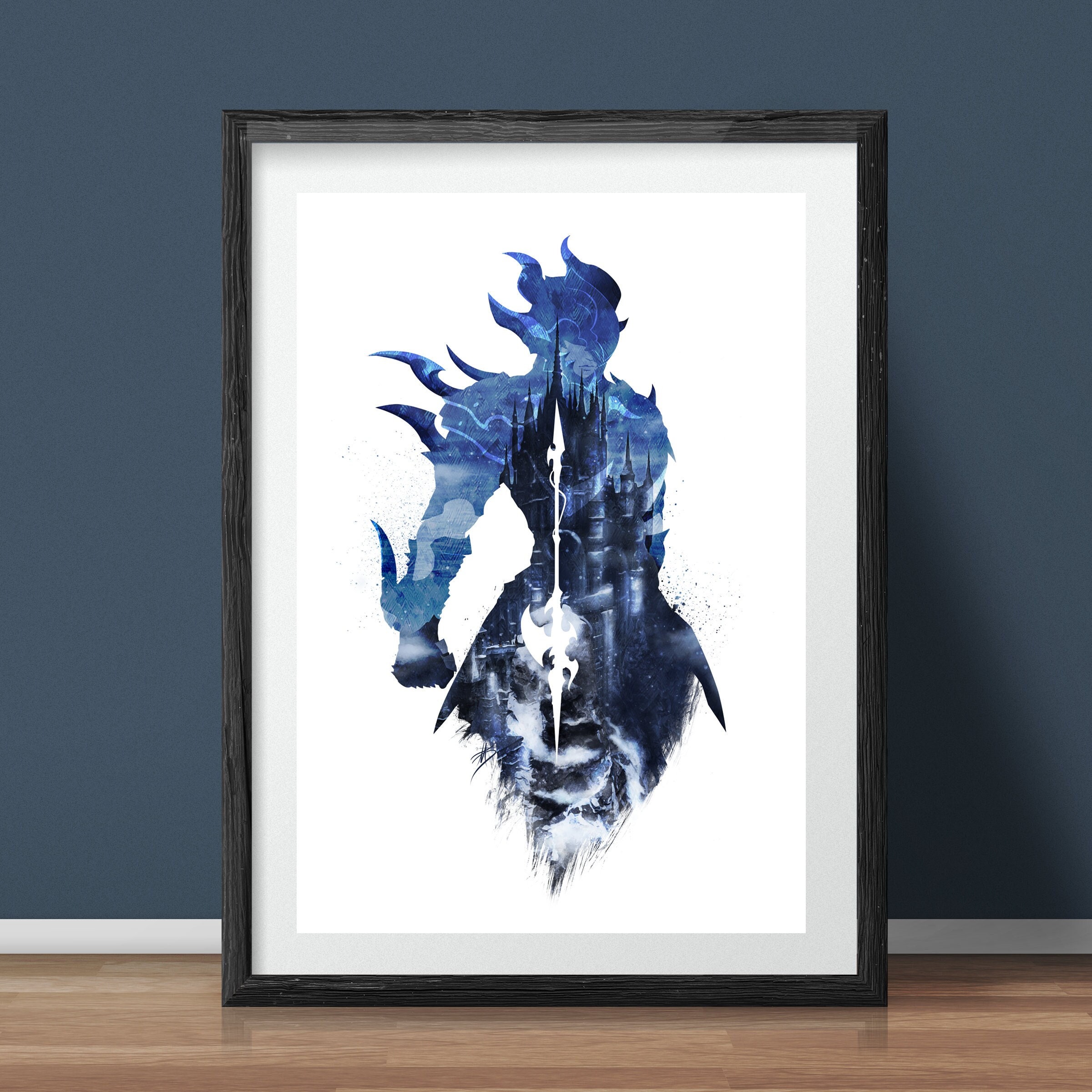 Estinien Wyrmblood - FFXIV - Poster A4 - A3 - A2 - A1 - Wand Kunst