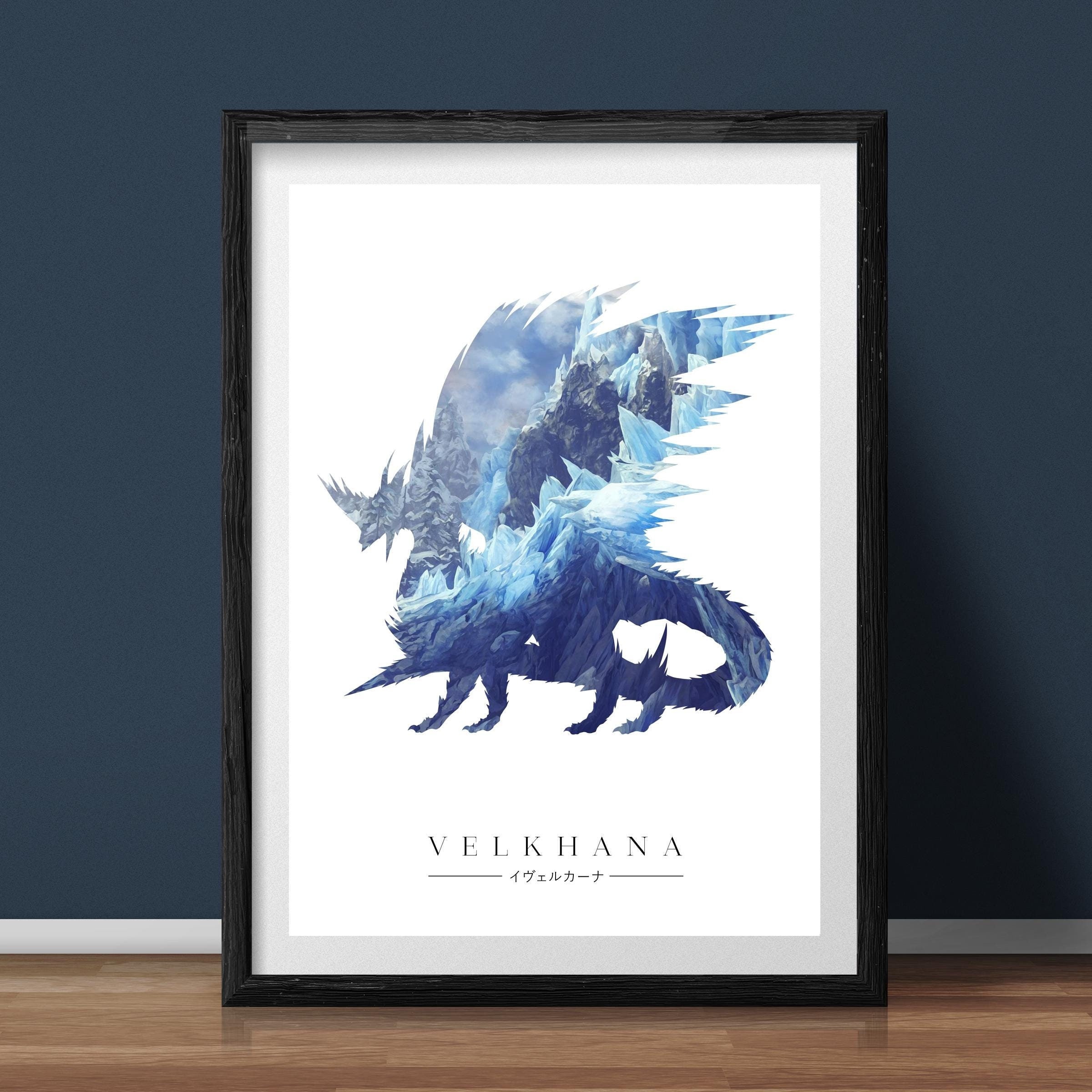 Velkhana - Monster Hunter - Prints A4 - A3 - A2 - A1 - Wall Art
