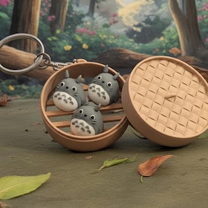 Totoro Dim Sum Bao Bun Fidget Keychain