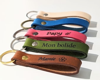 Personalized leather key holder, handmade. Anniversary gift, gift for her, gift for him