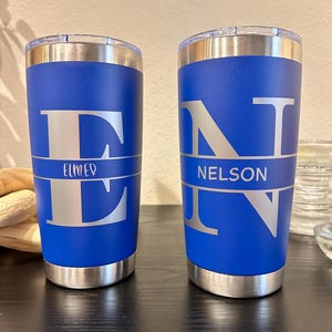 Personalized Custom Vinyl Tumbler, Travel Coffee Mug, Personalized Gift, Insulated Coffee Tumbler, Monogram Tumbler, Custom Cups, 20oz