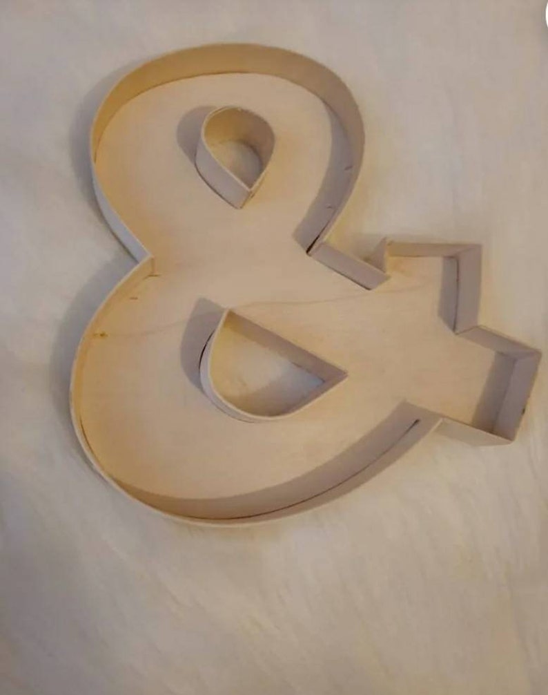 Wooden Large Letter N, Unpainted Wood 22'' Alphabet Craft Letter, DIY Art
