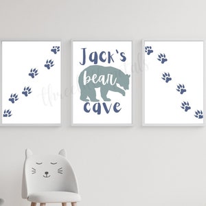 Bear Cave Digital Printable // Boys Room // Wall Art // Nursery Wall Art // Bear // Little Bear