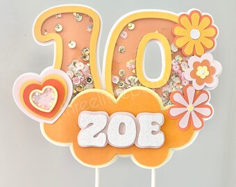 Groovy Shaker Cake Topper | Groovy Birthday Party | Girl Birthday | Retro