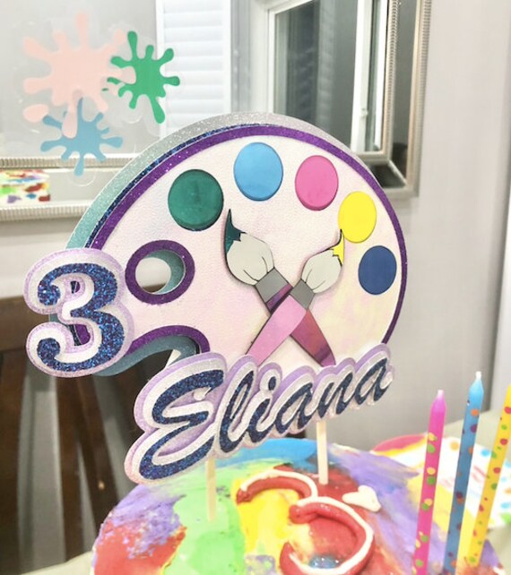 Art Cake Topper With REAL Watercolors // Paint Cake Topper // Etsy Canada