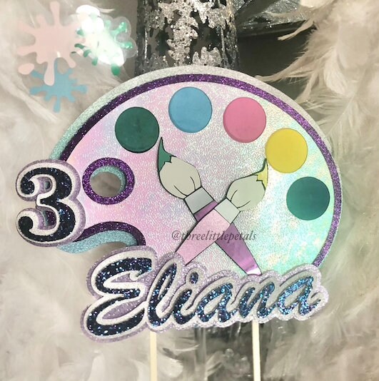 Art Cake Topper With REAL Watercolors // Paint Cake Topper // Etsy Canada