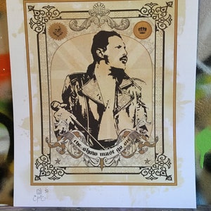 FREDDIE MERCURY of QUEEN Band , Limited artprint , poster music