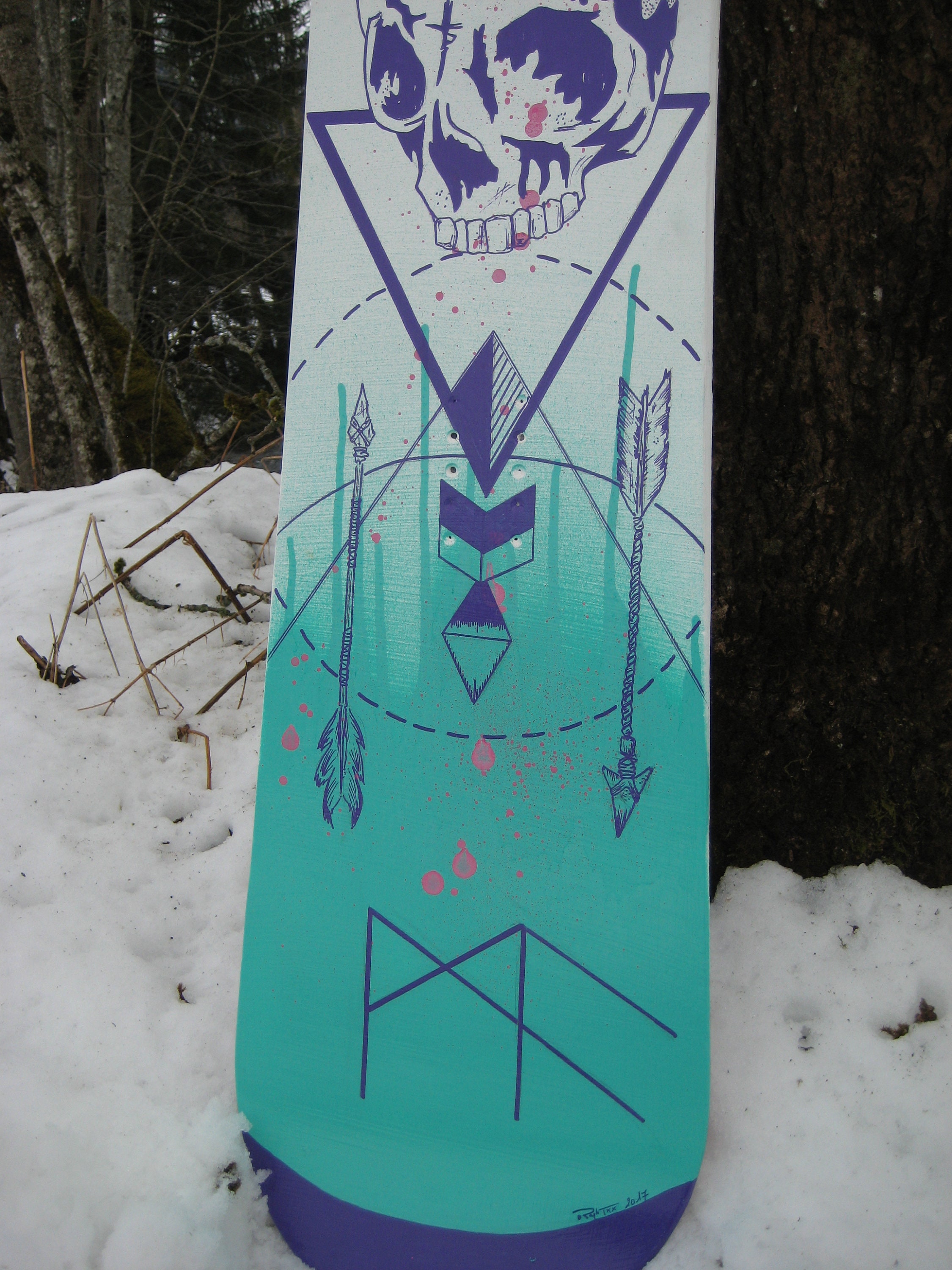 Custom Snowboard Art work Etsy