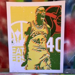Shawn Kemp Limited artprint , NBA