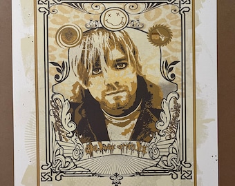 Artistic Work on Kurt Cobain of Nirvana .