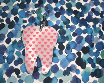 Tooth Mini Heart Earrings