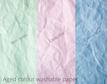 Aged Colour Washable Kraft Paper