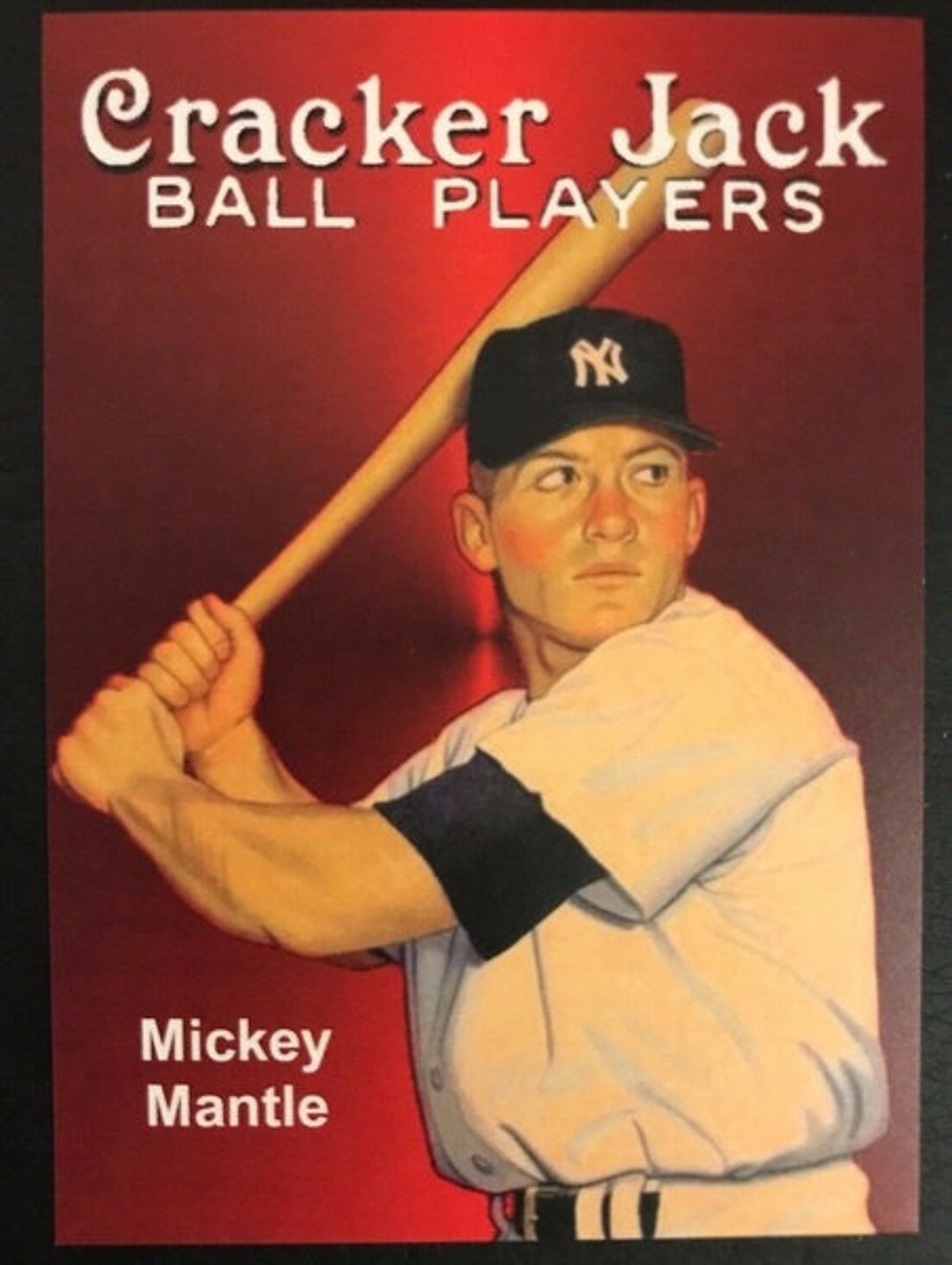 Mickey Mantle Vintage Style Cracker Jack Card ACEO Rp New York Etsy