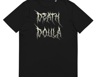 Death Doula Metal Font Unisex organic cotton t-shirt