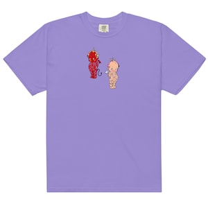 Unisex Ahh Sweet Devil & Angel Kewpies garment-dyed heavyweight t-shirt