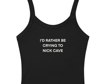 Prefiero estar llorando con esta camiseta sin mangas de microcanalé de NC.