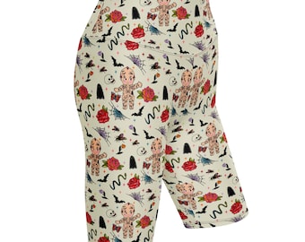 Pantalones cortos de ciclista Kewpie con tatuajes