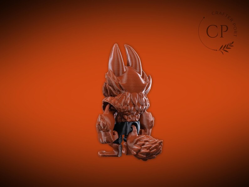 Mini Werewolf Figurine 3D Printed Desk Buddy Decor Toy Keychain Etsy