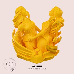 Custom Gemini Zodiac Sign Statue - 3D Printed Astrology-Inspired Home Decor & Personalized Gift