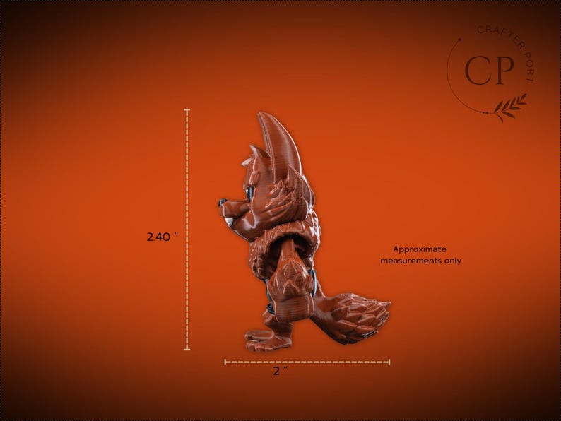 Mini Werewolf Figurine 3D Printed Desk Buddy Decor Toy Keychain Etsy