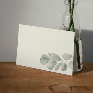 Briefpapier Set + passende Umschläge mit Eukalyptus Zweigen als Aufdruck. DIN A4, Geschenk, Liebesbrief, Brief, Druckerpapier, Briefbogen
