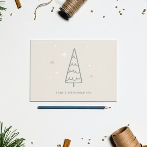 Karte "Frohe Weihnachten", Postkarte, Brief, Weihnachten, Weihnachtsgeschenk, Geschenk, Tannenbaum, Grußkarte