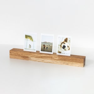 Fotohalter aus Holz, XL, 30cm, Eiche, Instax, Fotoständer, Geschenk, Fotoleiste, Kartenständer, Kartenhalter, Polaroid, Hochzeit, Geburtstag