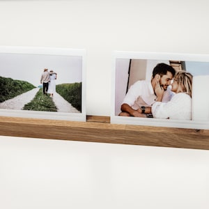 Wooden Photo Holder Wild Oak 30cm Engraved Personalized Polaroid Photo Stand Photo Bar Card Stand Wedding Photo Gift