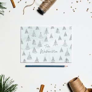 Karte "Frohe Weihnachten", Postkarte, Brief, Weihnachten, Weihnachtsgeschenk, Geschenk, Tannenbaum, Grußkarte