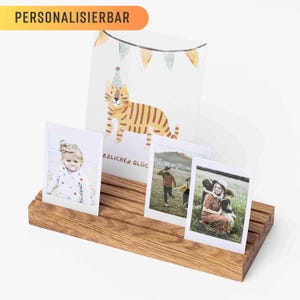 photo holder, photo stand, photo, photo rail, Instax, picture stand, card stand, card holder, business card stand, gift, wedding, wood