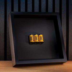 Bilderrahmen mit original Kodak Portra 400 und Gold Filmdosen, Retro, Foto, Geschenk für Fotografen und Filmfans, Analog Fotografie, Film