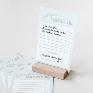 To Do Liste mit Ständer aus Holz, Planer, Tagesplaner, ToDo, Liste, Geschenk, Geburtstag, Schreibtisch, Home Office