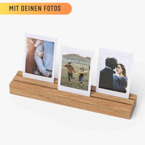 Fotohalter aus Eiche, Holz, Instax, Fotoständer, Foto, Geschenk, Fotoleiste, Kartenhalter, Hochzeit, Geburtstag, Polaroid, Fotogeschenk