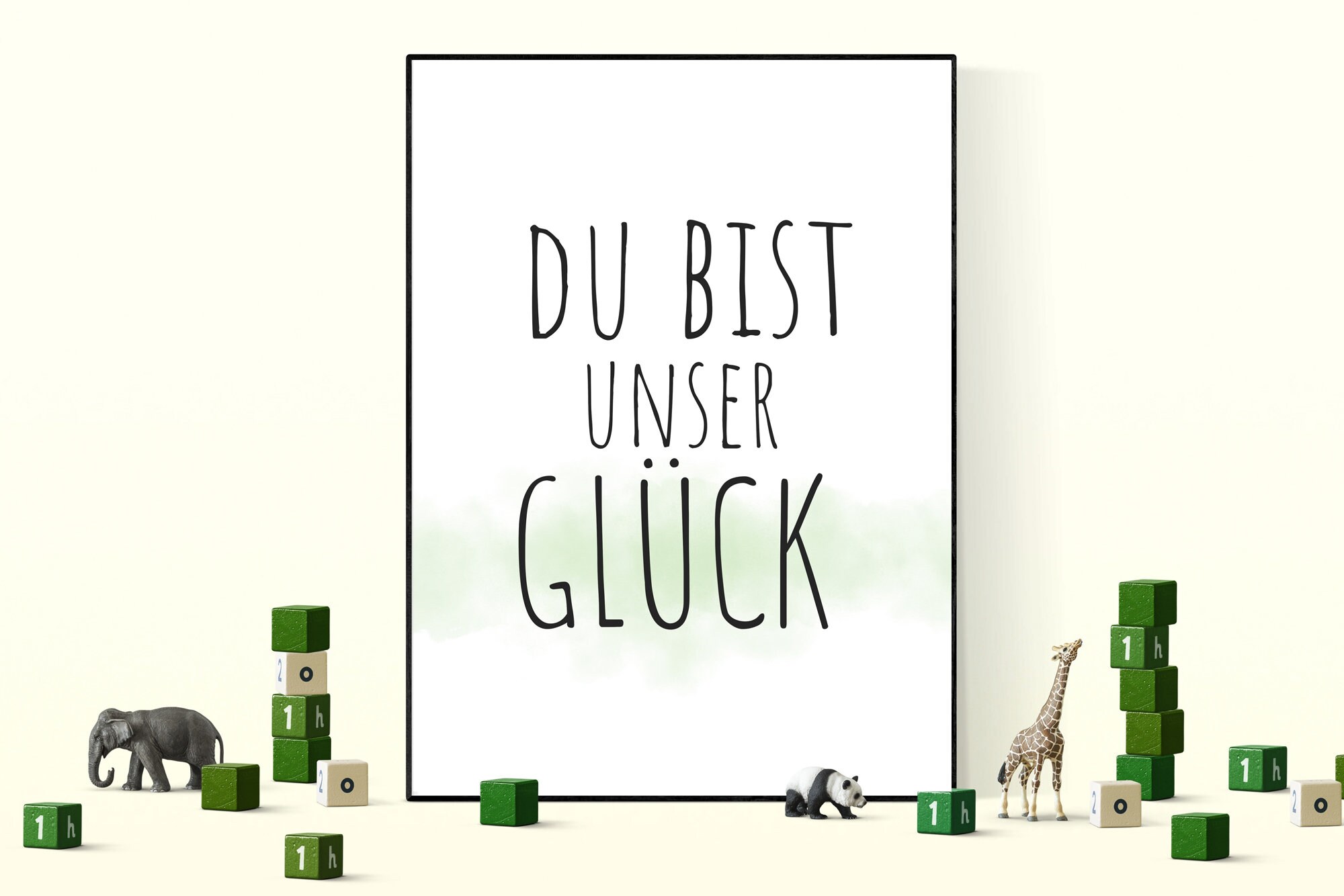 Poster Du bist unser Glück Spruch Bild Wandbild Foto Etsy