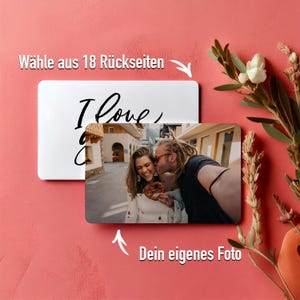 Personalisierte Fotokarte als Geschenk für einen lieben Menschen, Kunststoffkarte, Andenken