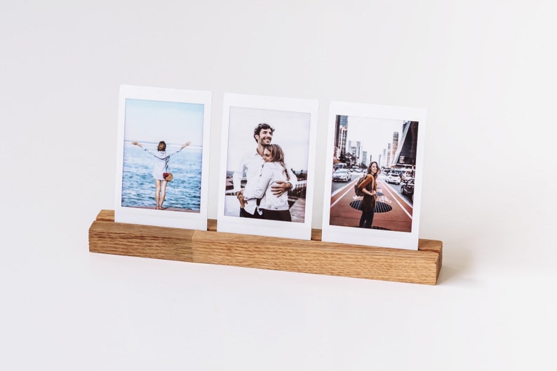 Wooden photo holder with engraving on request, 20 cm, personalized, photo stand, photo, photo bar, picture stand, card stand, photo gift image 2