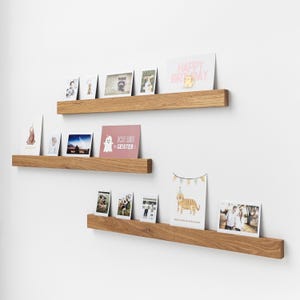 Fotoleiste 60cm zum Aufhängen aus Holz, Instax, Fotoständer, Fotogeschenk, Geschenk, Fotohalter, Kartenhalter, Wandhalter, Geburtstag