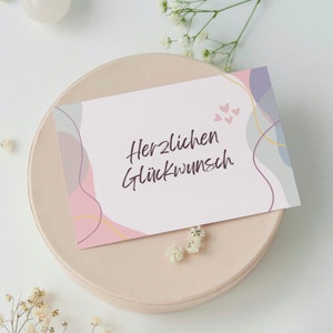 Karte "Herzlichen Glückwunsch", Postkarte, Brief, Geburtstag, Kindergeburtstag, Geschenk, Happy Birthday, Grußkarte